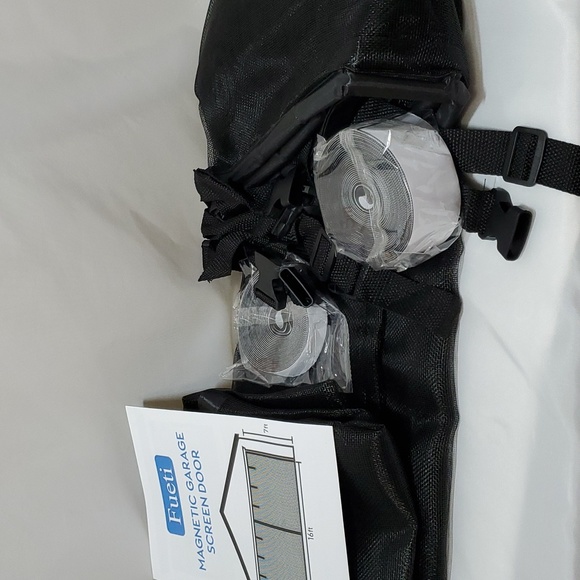 Fueti Magnetic Garage Screen Door ~ 2 Car ~ Black - Picture 7 of 13